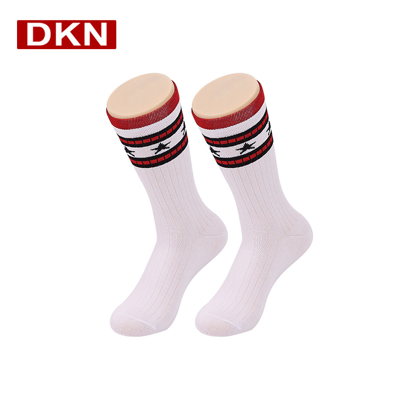 DANKENA Thigh High Socks Combed Cotton Socks Five-pointed Star Star Children